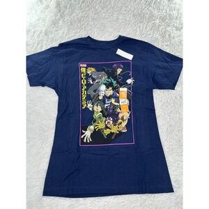 My Hero Academia Graphic T-Shirt Funimation Deku Bakugo Blue Boy’s‎ Size M NWT